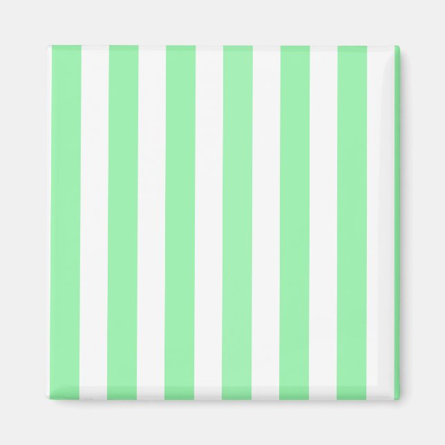 Imán Rayas de caramelo verde y blanco (Frente)