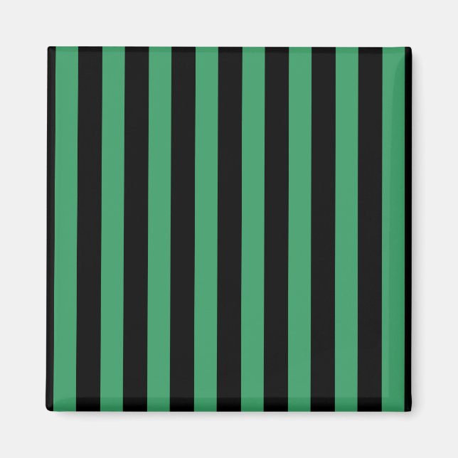 Imán Rayas de caramelo verde y negro (Frente)
