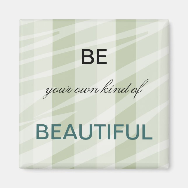 Imán Rayas de cebra blanca verde suave (Frente)