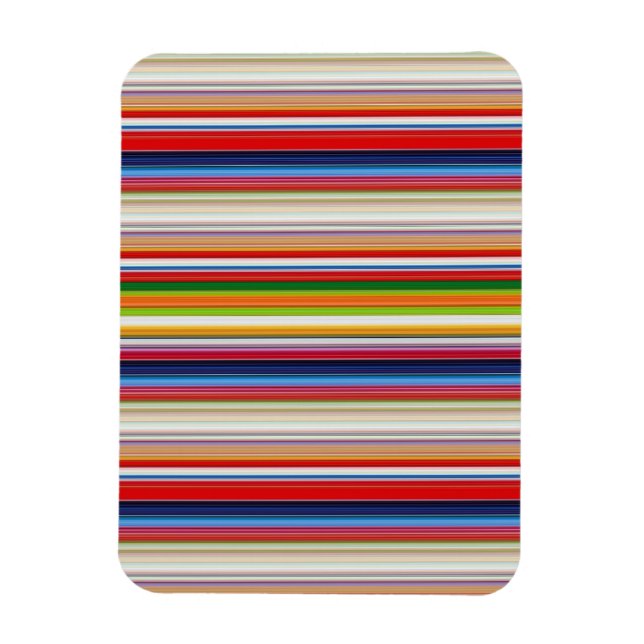 Imán Rayas de colores cálidos (Vertical)