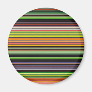 Imán Rayas de colores negro lindo