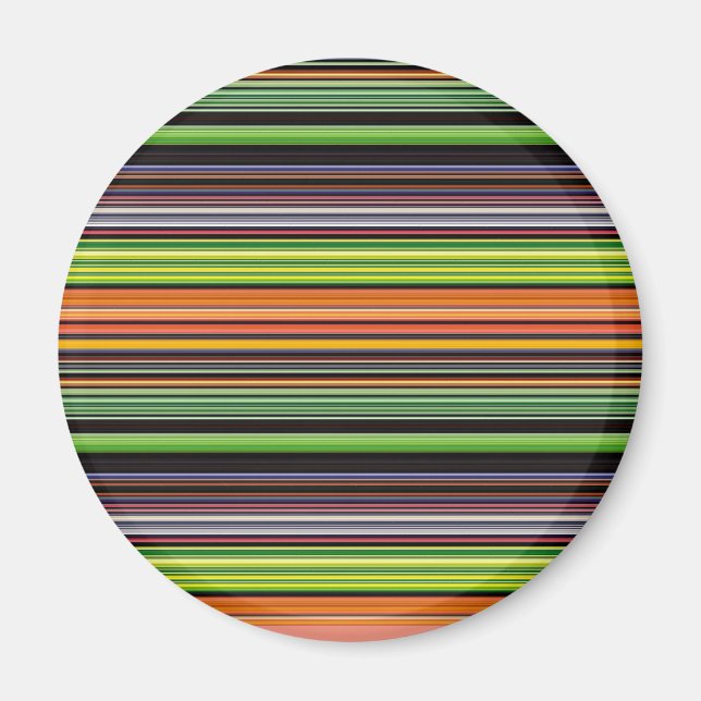 Imán Rayas de colores negro lindo (Frente)