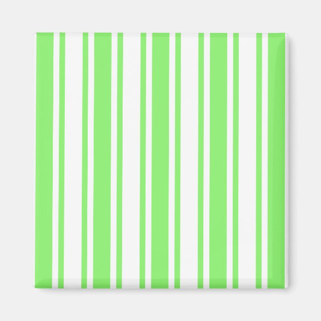 Imán Rayas de limón verde y blanco de caramelos (Frente)