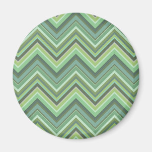 Imán Rayas de zigzag verde oliva