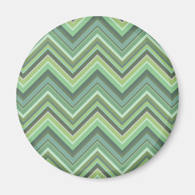 Imán Rayas de zigzag verde oliva (Frente)