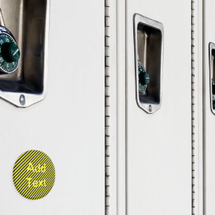 Imán Rayas diagonales delgadas en negro y amarillo