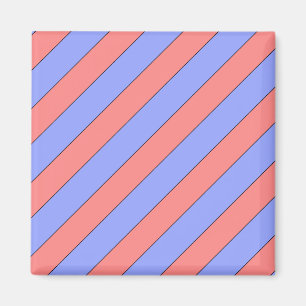 Imán rayas diagonales rosadas y violetas