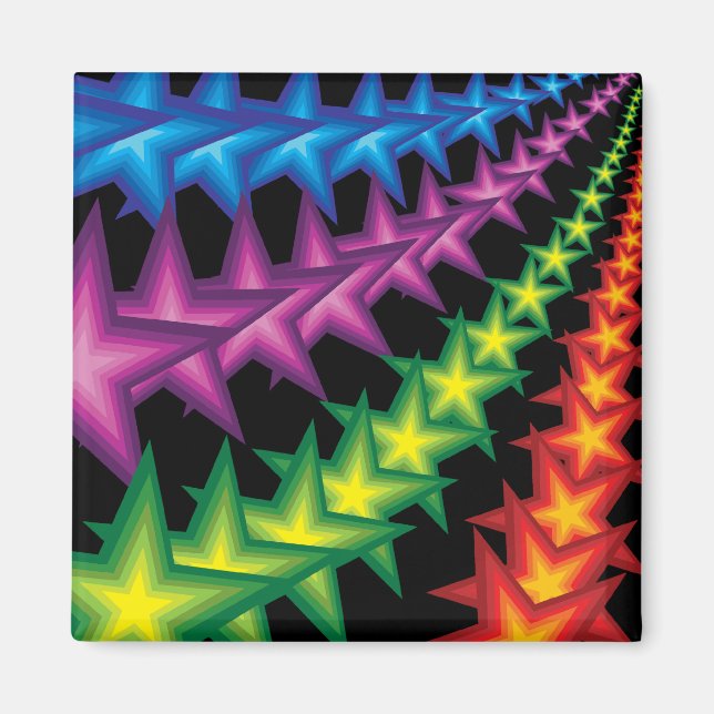 Imán rayas estelares vívidas (Frente)