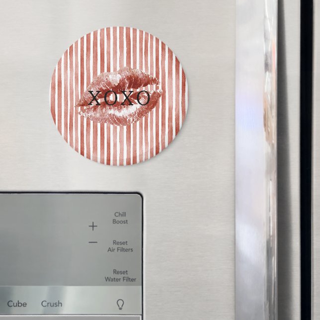 Imán Rayas Labios Rojos Besan XOXO  (In situ (nevera))