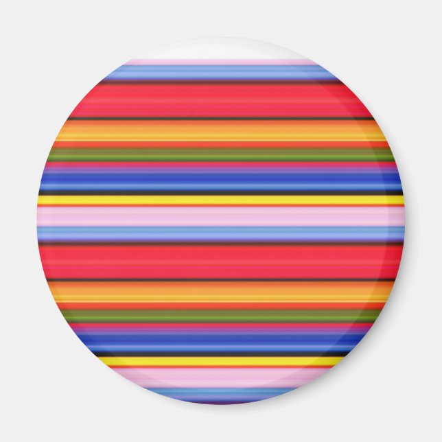 Imán Rayas mágicas de colores lindos (Frente)
