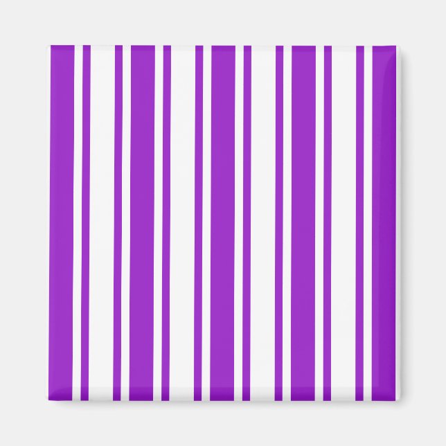 Imán Rayas reales de caramelo morado y blanco (Frente)