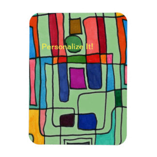 Imán Rayas rectangulares calientes y frescas con acento