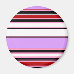 Imán Rayas rojas violetas