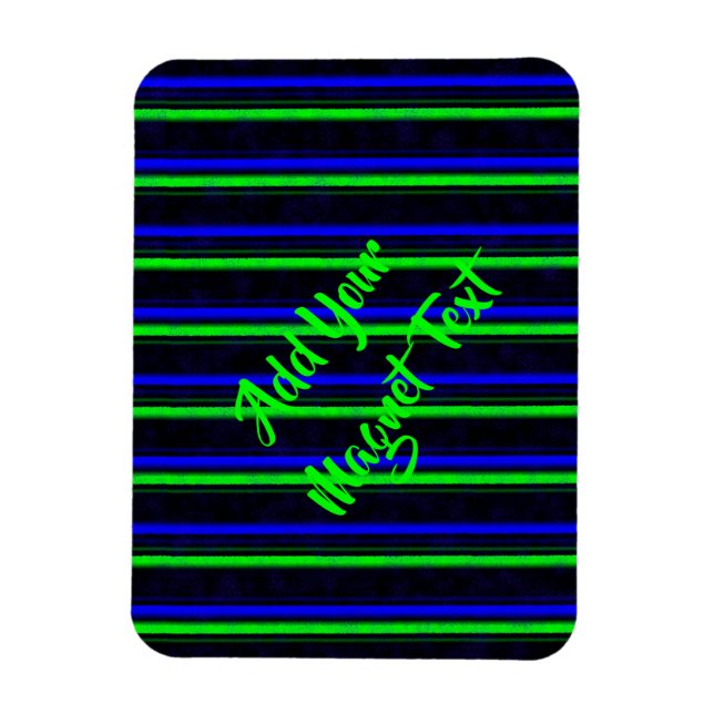 Imán Rayas verdes de color azul negro (Vertical)