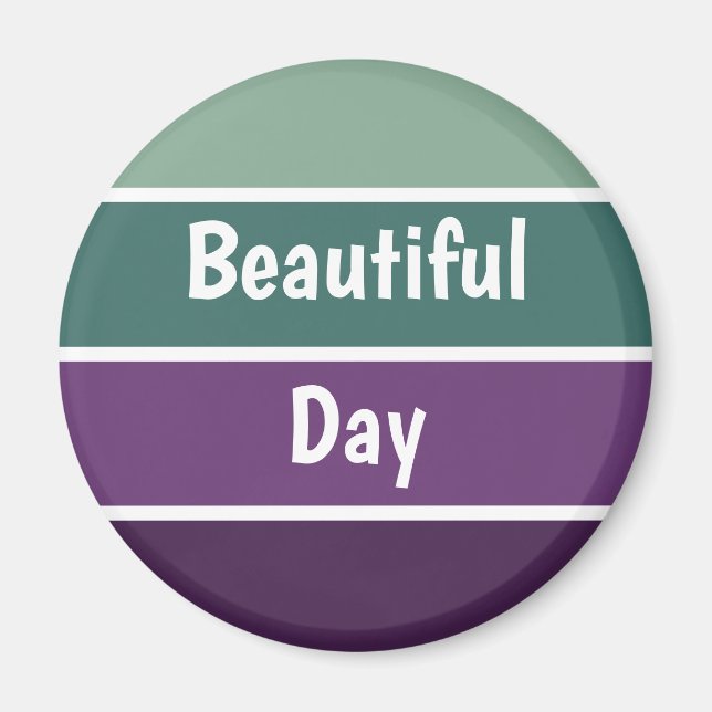 Imán Rayas Verdes Y Púrpura (Frente)