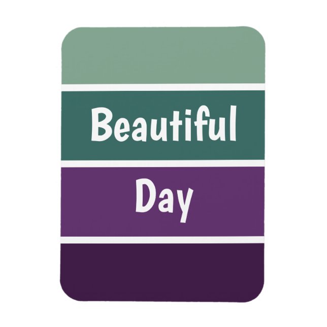 Imán Rayas Verdes Y Púrpura (Vertical)