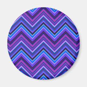Imán Rayas zigzag azules y violetas