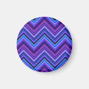 Imán Rayas zigzag azules y violetas