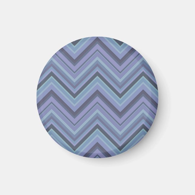 Imán Rayas zigzag de color azul (Frente)