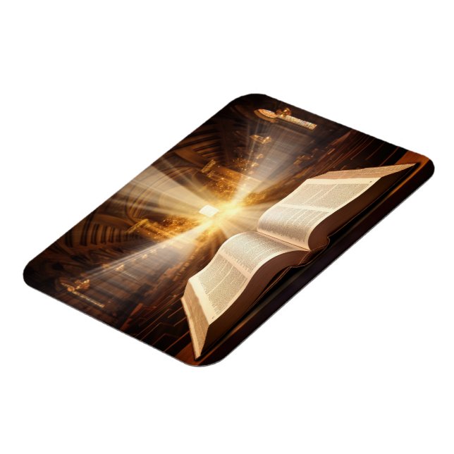 Imán Rayos de luz de la Biblia abierta (Lado Izquierdo)