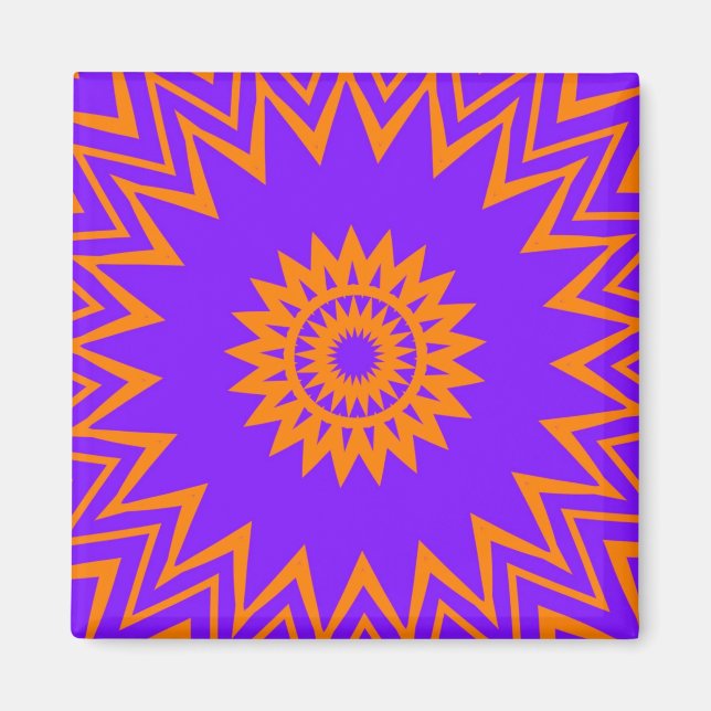 Imán Rayos solares morados y Naranjas (Frente)