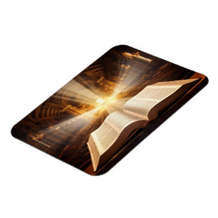 Imán Razas de luz de la Biblia abierta