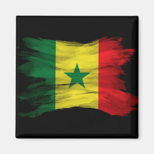 Imán Razo del pincel de la bandera de Senegal, bandera 
