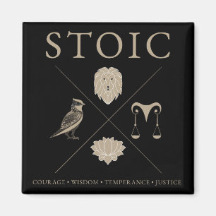 Imán Razones estoicas, coraje, sabiduría, templanza, ju