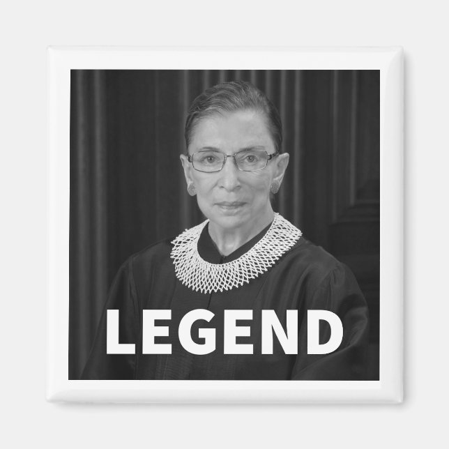 Imán RBG "LEGEND" Magnet (Ruth Bader Ginsburg) (Frente)