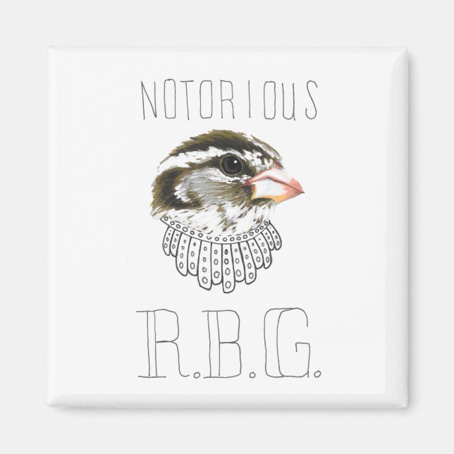 Imán RBG notorio (Grosbeak con pecho Rosa) (Frente)