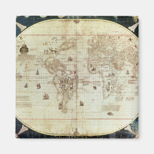 Imán Rc C 2487 Mapa del mundo, diseñado por Sebastien