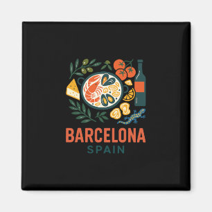 Imán Rcelona España Recuerdo Paella Comida Española Y T