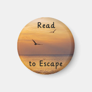 Imán Read to Escape Magnet | Book Lover Reading Quote