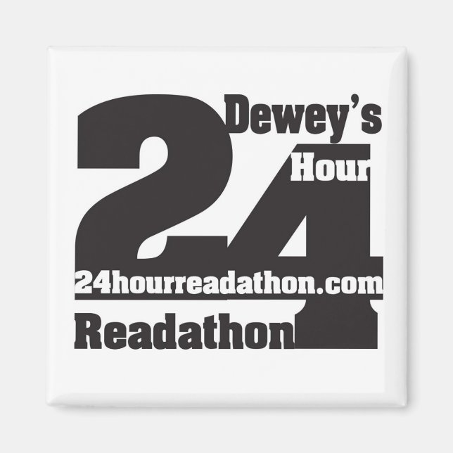 Imán Readathon Magnet de 24 horas de Dewey (Frente)