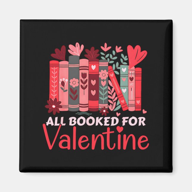 Imán Reading Teacher Valentines Day All Booked For Val  (Frente)