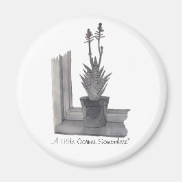 Imán Realistas realistas de boceto de la planta de la o