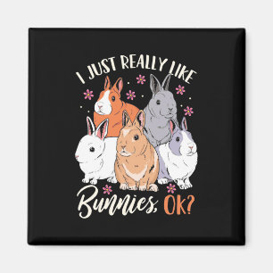 Imán Realmente Me Gustan Los Conejos.