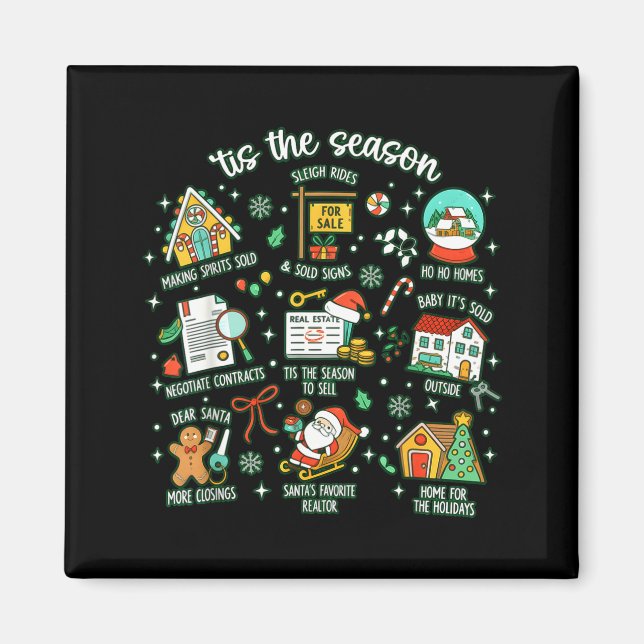 Imán Realtor Christmas Realtor Christmas Real Estate Ch (Frente)