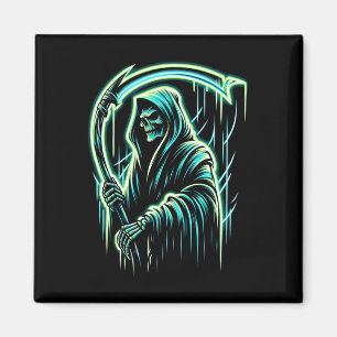 Imán Reaper Skeleton Skull Guay Halloween Heaven Metali