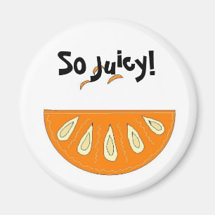 Imán Rebanada de naranja jugosa