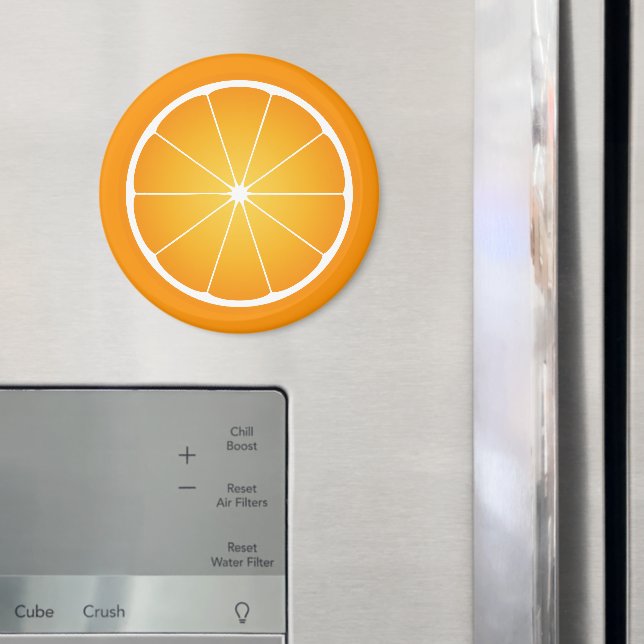 Imán Rebanada de naranja jugosa y fresca (In situ (nevera))