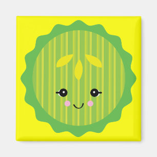 Imán rebanada de pickle kawaii