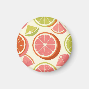 Imán Rebanadas de Toronja Naranja Lima Cítricas Vibrant