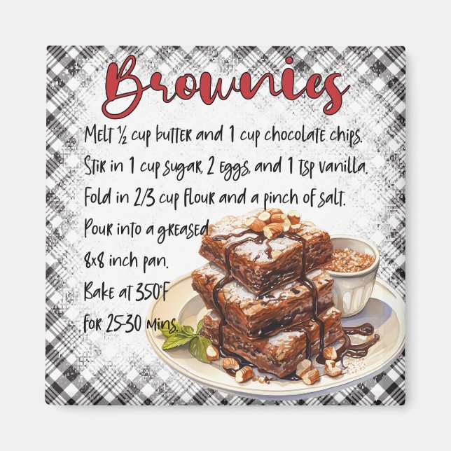 Imán Receta de Brownies (Frente)