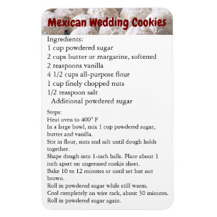 Imán Receta de cocina de Boda mexicana Fridge Magnet