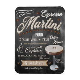 Imán Receta de Espresso Martini Chalkboard