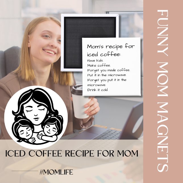 Imán Receta de mamá para novedad de padres divertidos d (Funny Mom Magnet)