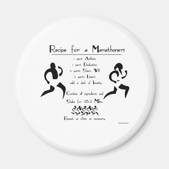 Imán Receta de maratonista (Frente)