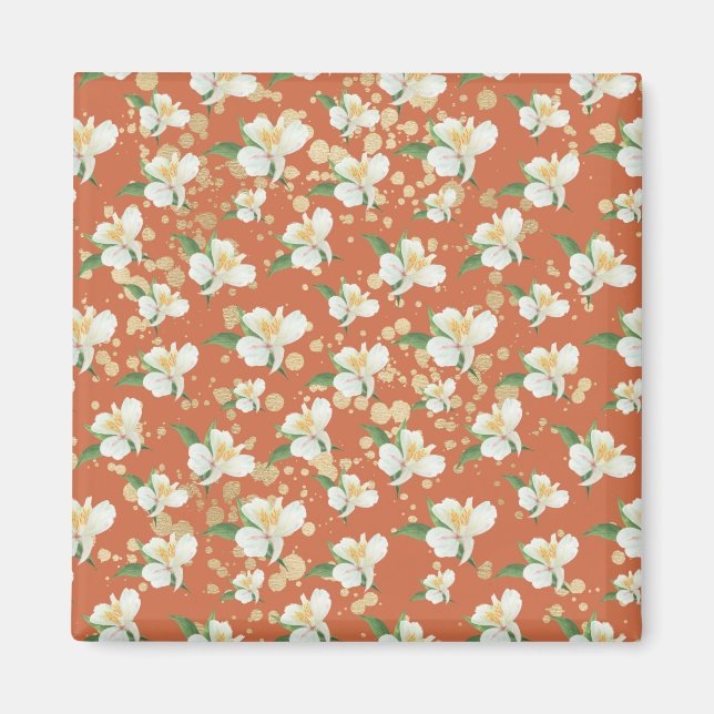 Imán Receta de pollo naranja (Frente)