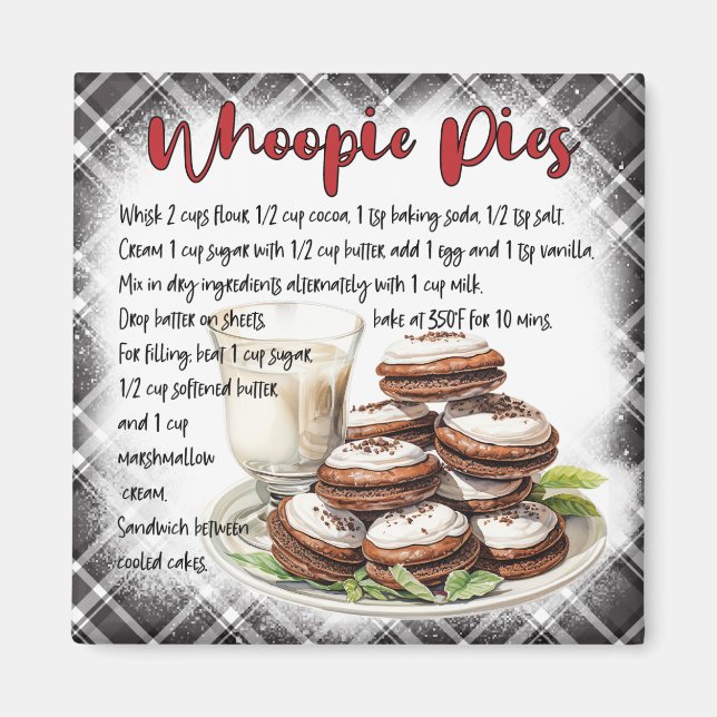 Imán Receta de Whoopie Pies (Frente)